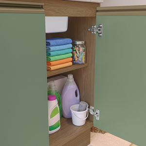 Lavadero Kappesberg 140cm MDF Con Aéreos Marrón y Verde