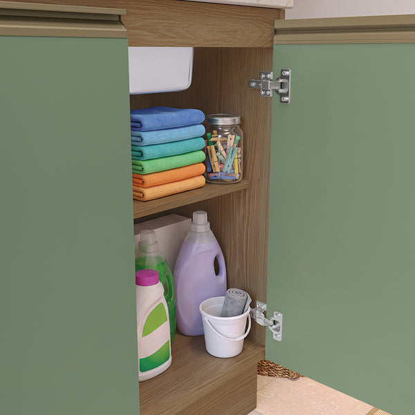 Lavadero Kappesberg 140cm MDF Con Aéreos Marrón y Verde