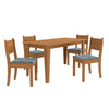 Juego Comedor Kappesberg 1.6m con 4 Sillas Cora Canela/Gris