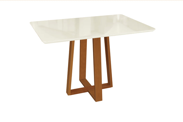 Mesa Comedor 120cm Madera Maciza Kappesberg Roble/Off White