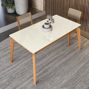 Comedor 160cm 4 Sillas Madera Maciza Kappesberg Roble/Fendi