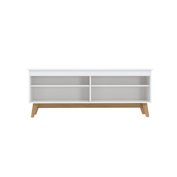 Rack TV 65" 150cm con Estantes Kappesberg Blanco y Roble