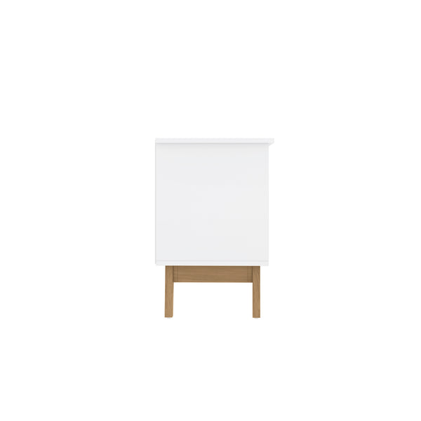 Rack TV 65" 150cm con Estantes Kappesberg Blanco y Roble