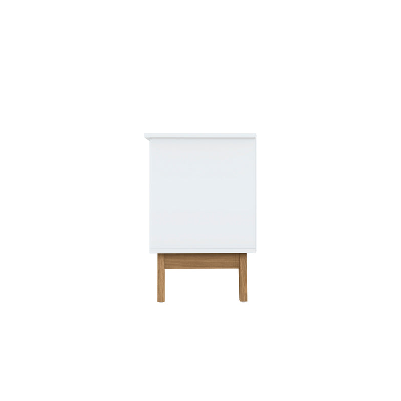 Rack TV 65" 150cm con Estantes Kappesberg Blanco y Roble