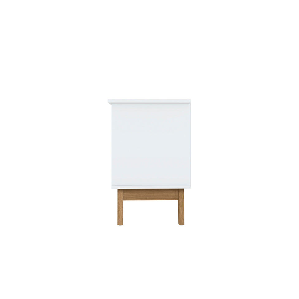 Rack TV 65" 150cm con Estantes Kappesberg Blanco y Roble