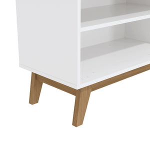 Rack TV 65" 150cm con Estantes Kappesberg Blanco y Roble