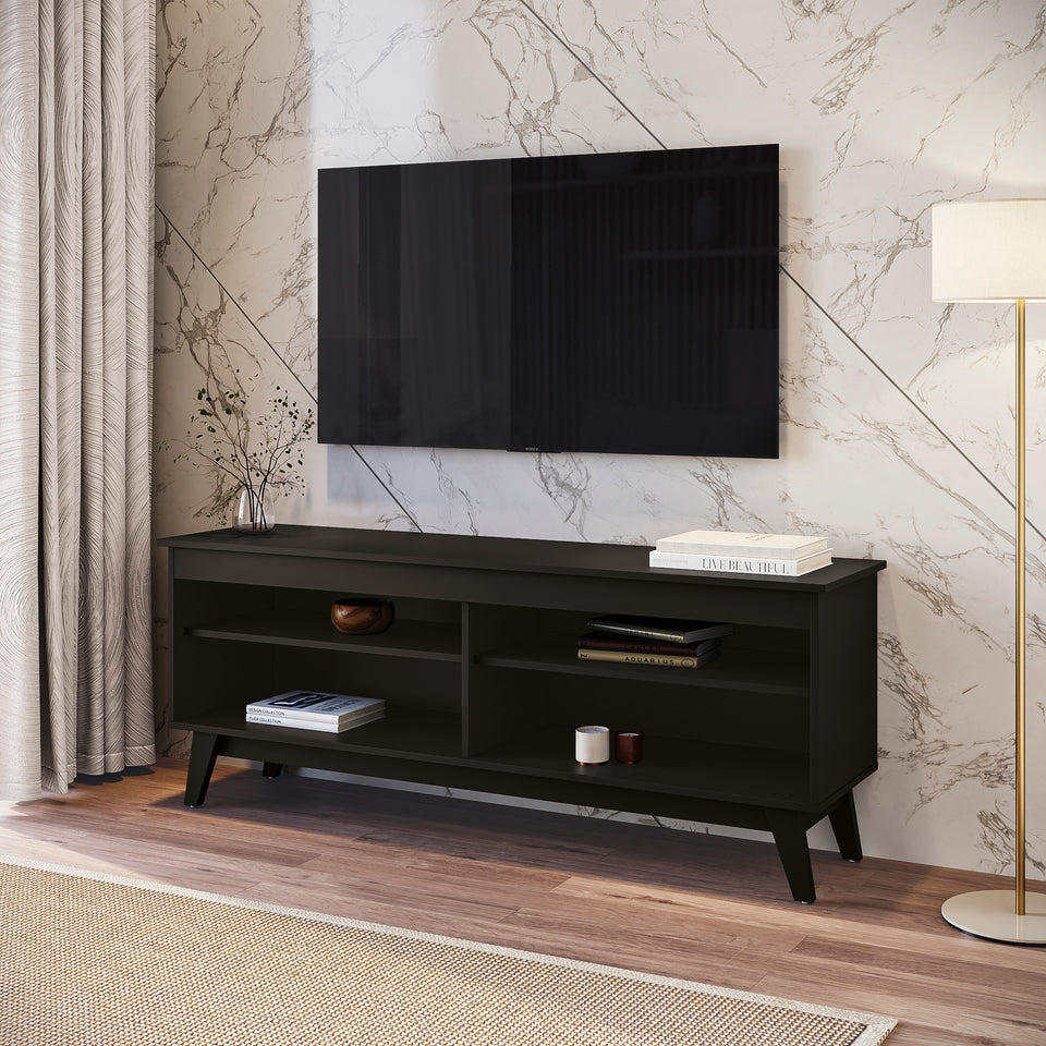 Rack TV 65" 150cm con Estantes Kappesberg Negro