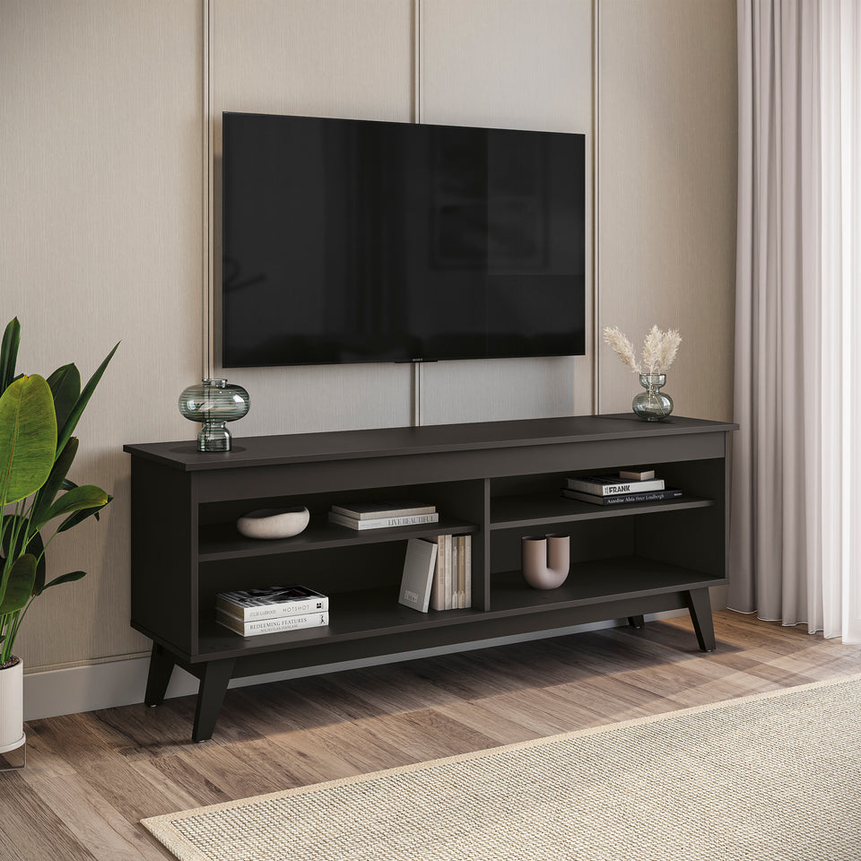 Rack TV 65" 150cm con Estantes Kappesberg Negro