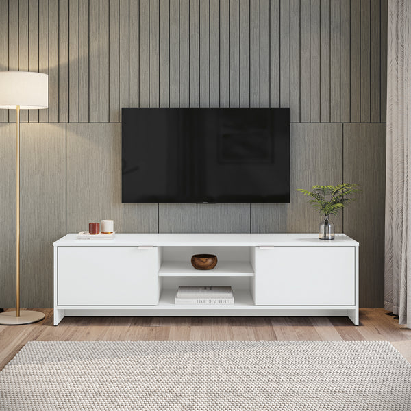Rack TV 65" 150cm 2 Puertas Kappesberg Blanco