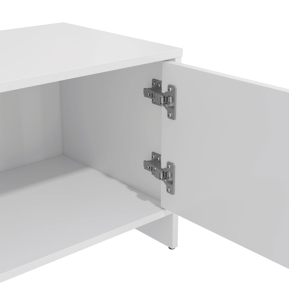 Rack TV 65" 150cm 2 Puertas Kappesberg Blanco
