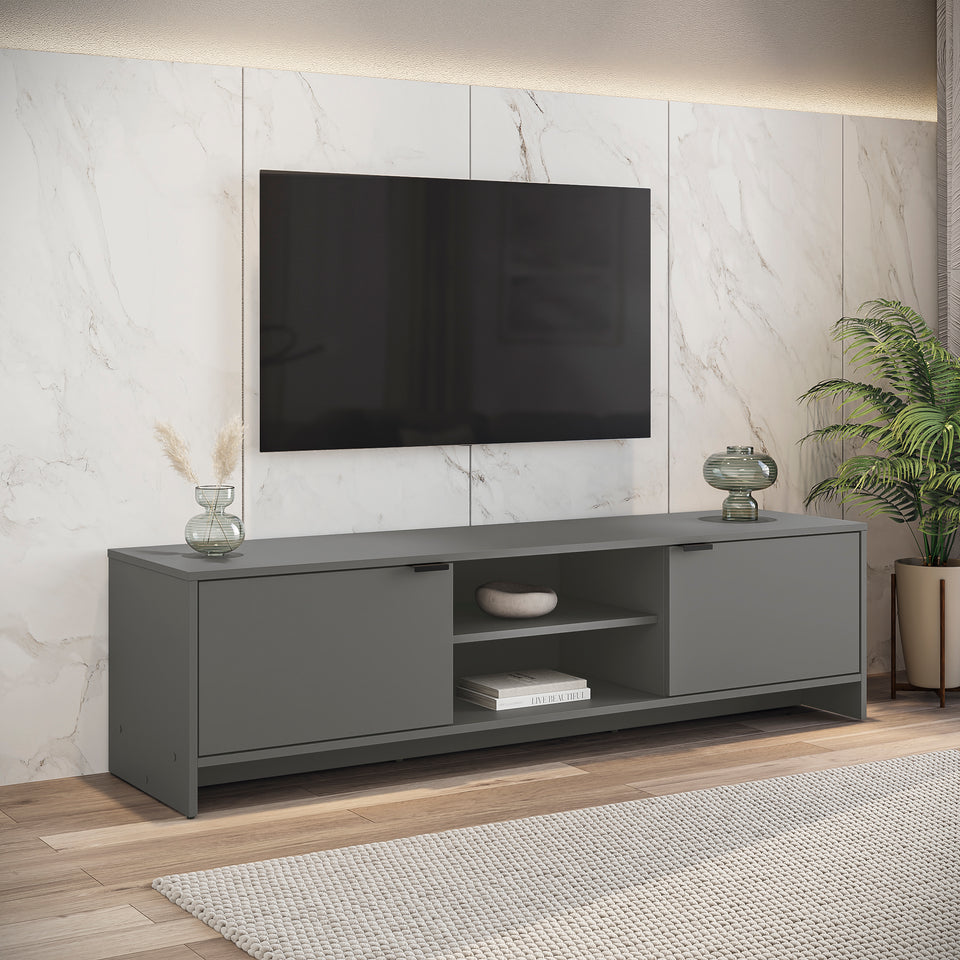Rack TV 65" 150cm 2 Puertas Kappesberg Gris