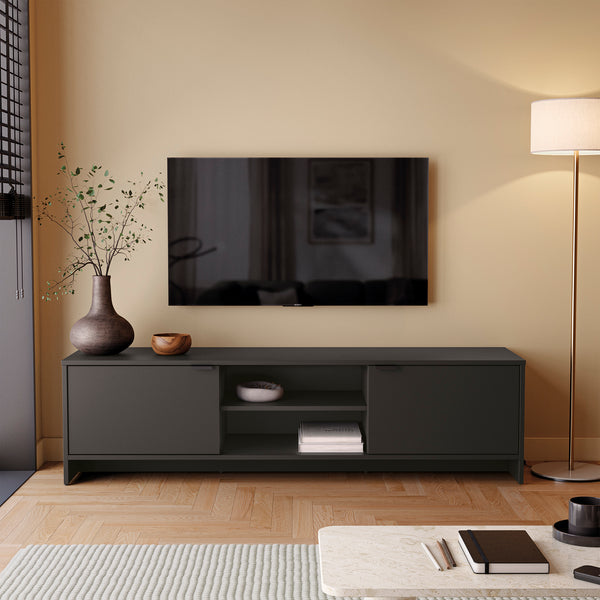 Rack TV 65" 150cm 2 Puertas Kappesberg Negro