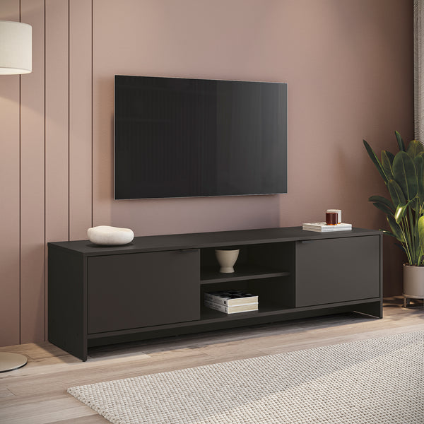 Rack TV 65" 150cm 2 Puertas Kappesberg Negro