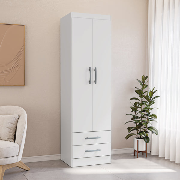 Placard Ropero 2 Puertas 2 Cajones 182cm Kappesberg Blanco