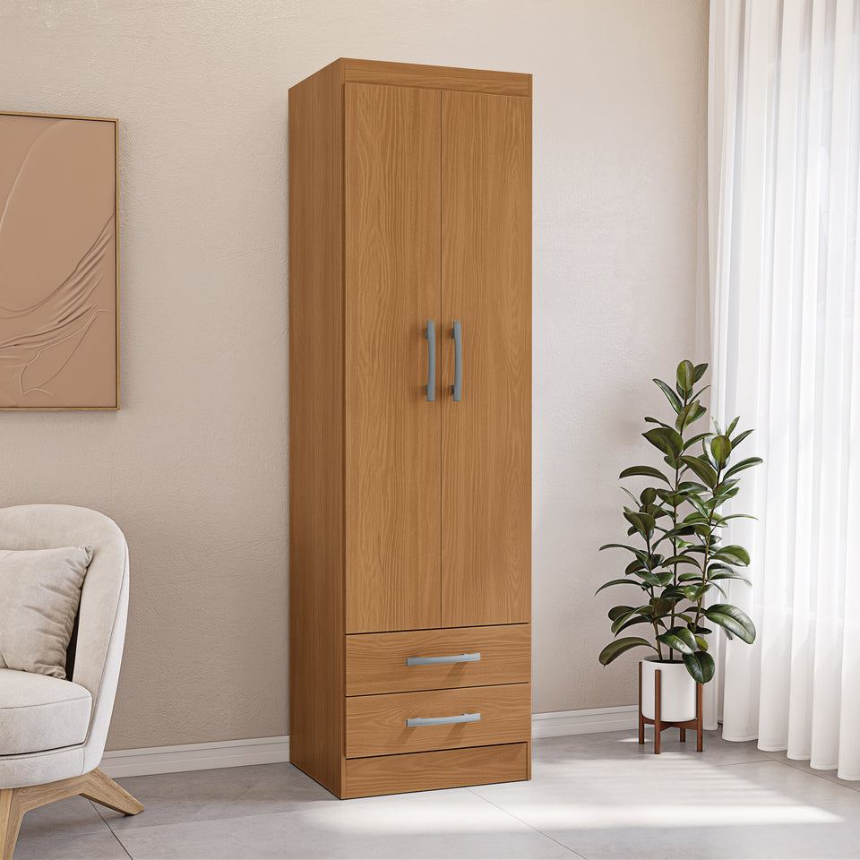Placard Ropero 2 Puertas 2 Cajones 182cm Kappesberg Canela