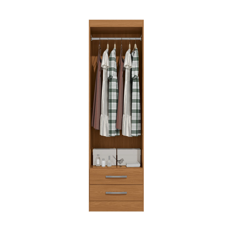 Placard Ropero 2 Puertas 2 Cajones 182cm Kappesberg Canela
