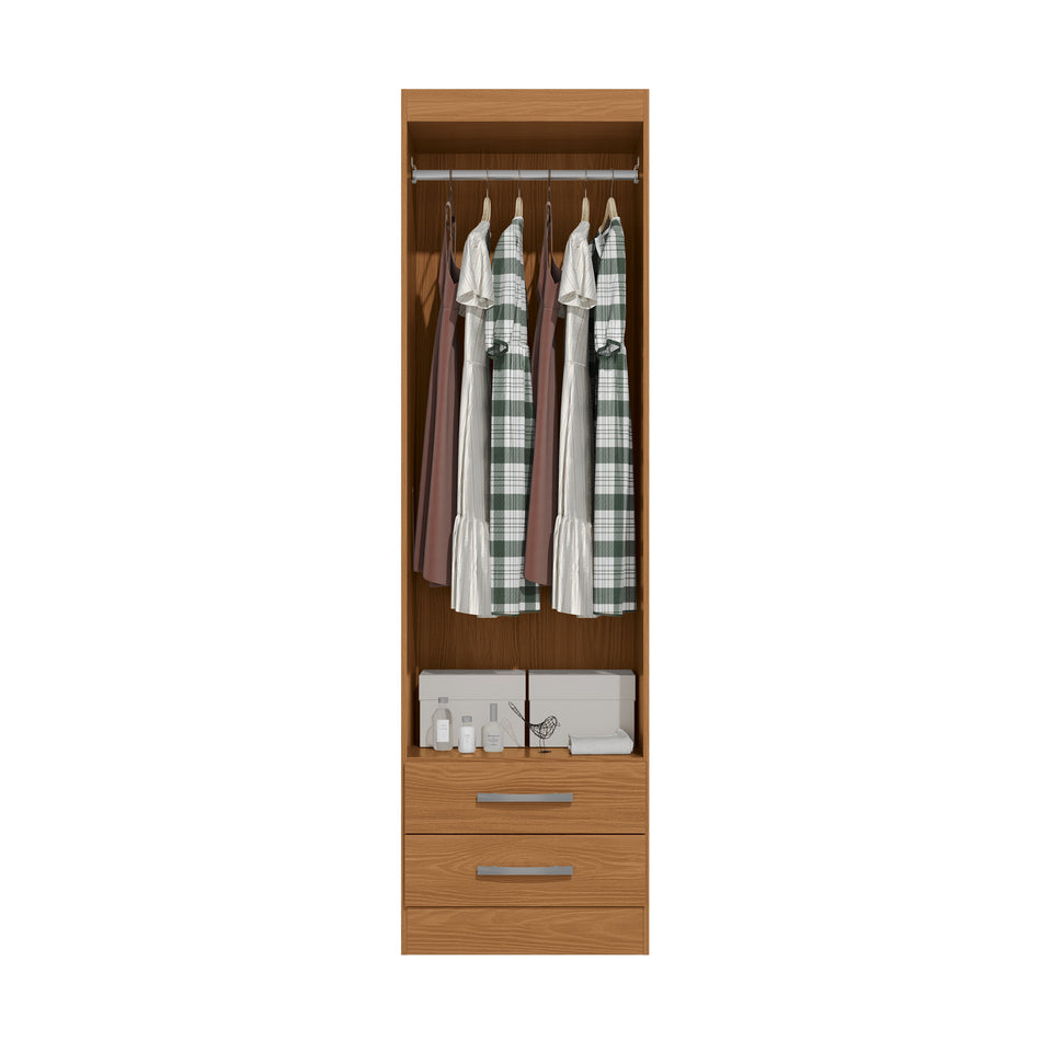 Placard Ropero 2 Puertas 2 Cajones 182cm Kappesberg Canela