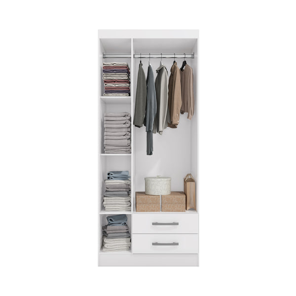 Placard Ropero 3 Puertas 2 Cajones 182cm Kappesberg Blanco