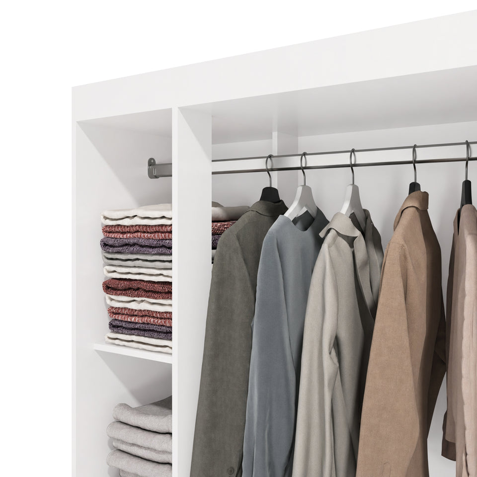 Placard Ropero 3 Puertas 2 Cajones 182cm Kappesberg Blanco