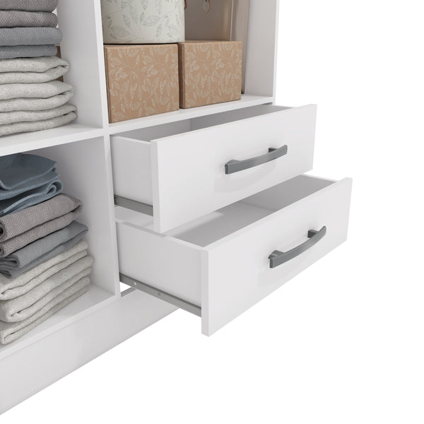 Placard Ropero 3 Puertas 2 Cajones 182cm Kappesberg Blanco