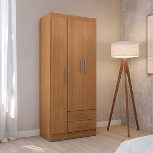 Placard Ropero 3 Puertas 2 Cajones 182cm Kappesberg Canela