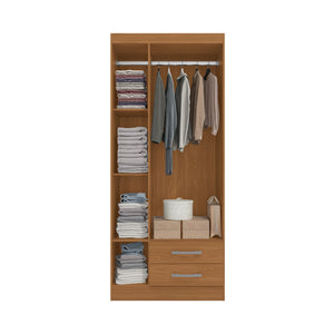 Placard Ropero 3 Puertas 2 Cajones 182cm Kappesberg Canela