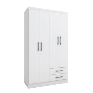 Placard Ropero 4 Puertas 2 Cajones 182cm Kappesberg Blanco