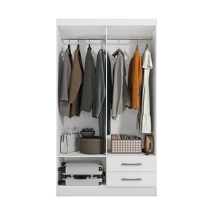 Placard Ropero 4 Puertas 2 Cajones 182cm Kappesberg Blanco