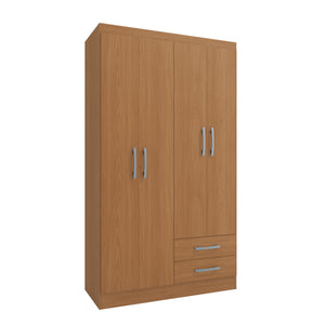 Placard Ropero 4 Puertas 2 Cajones 182cm Kappesberg Canela
