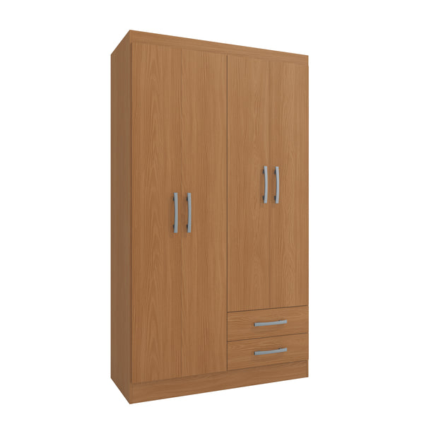 Placard Ropero 4 Puertas 2 Cajones 182cm Kappesberg Canela