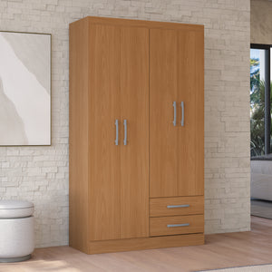 Placard Ropero 4 Puertas 2 Cajones 182cm Kappesberg Canela