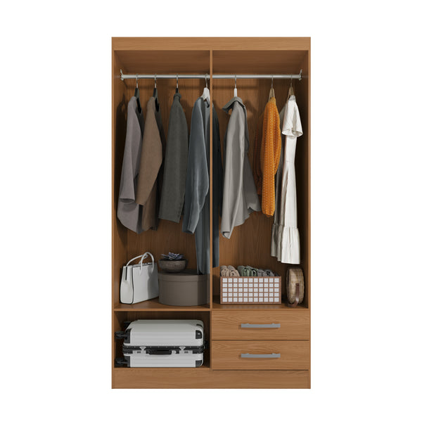 Placard Ropero 4 Puertas 2 Cajones 182cm Kappesberg Canela
