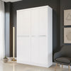 Ropero Closet Individual Kappesberg 4 Puertas 1 Cajón Blanco