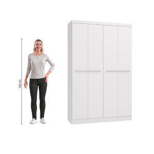 Ropero Closet Individual Kappesberg 4 Puertas 1 Cajón Blanco