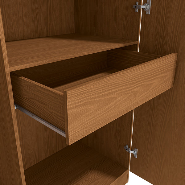 Ropero Closet Individual Kappesberg 4 Puertas 1 Cajón Canela