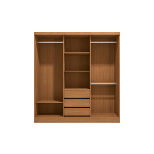 Ropero Closet Matrimonial Kappesberg 3 Puertas Canela