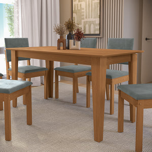 Juego Comedor Kappesberg 1.6m con 6 Sillas Luna Canela/Gris