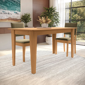 Juego Comedor Kappesberg 1.6m con 4 Sillas Luna Canela/Beige