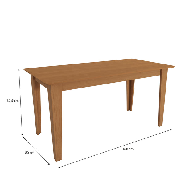 Juego Comedor Kappesberg 1.6m con 4 Sillas Luna Canela/Gris