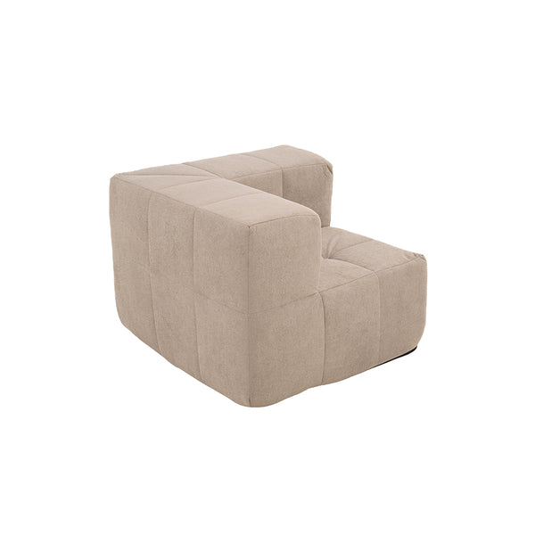 Sillón Módulo Esquinero 86cm Bouclé Kappesberg Capuccino