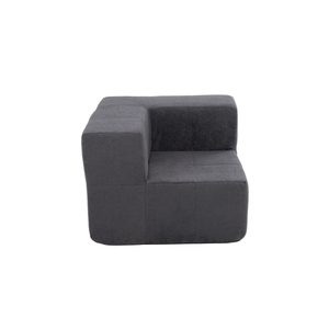 Sillón Módulo Esquinero 86cm Bouclé Kappesberg Azul Titanio