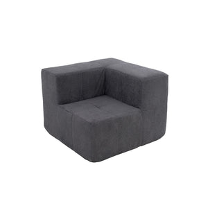 Sillón Módulo Esquinero 86cm Bouclé Kappesberg Azul Titanio
