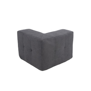 Sillón Módulo Esquinero 86cm Bouclé Kappesberg Azul Titanio