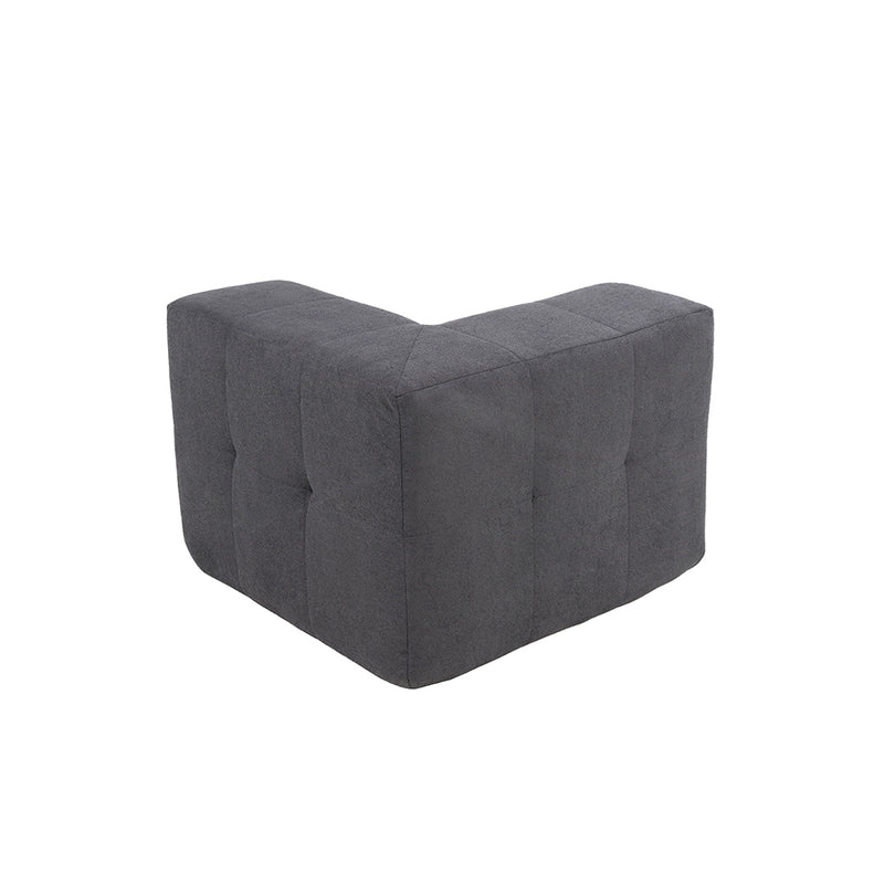 Sillón Módulo Esquinero 86cm Bouclé Kappesberg Azul Titanio