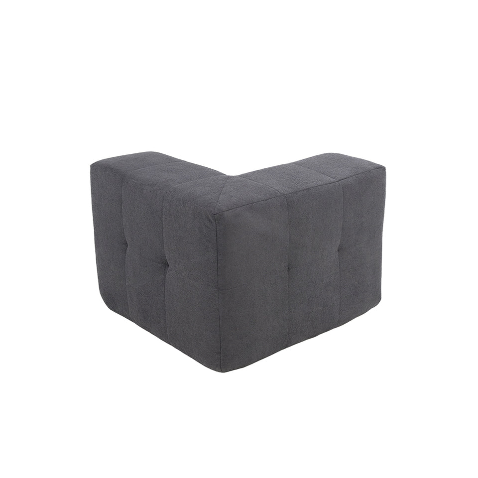 Sillón Módulo Esquinero 86cm Bouclé Kappesberg Azul Titanio
