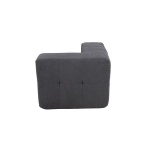 Sillón Módulo Esquinero 86cm Bouclé Kappesberg Azul Titanio