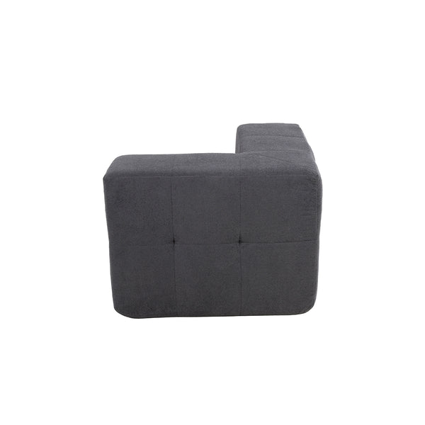 Sillón Módulo Esquinero 86cm Bouclé Kappesberg Azul Titanio