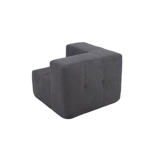 Sillón Módulo Esquinero 86cm Bouclé Kappesberg Azul Titanio