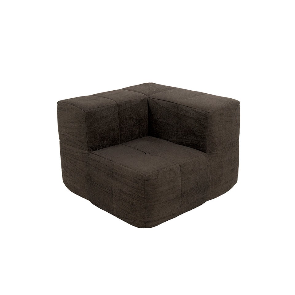 Sillón Módulo Esquinero 86cm Bouclé Kappesberg Chocolate
