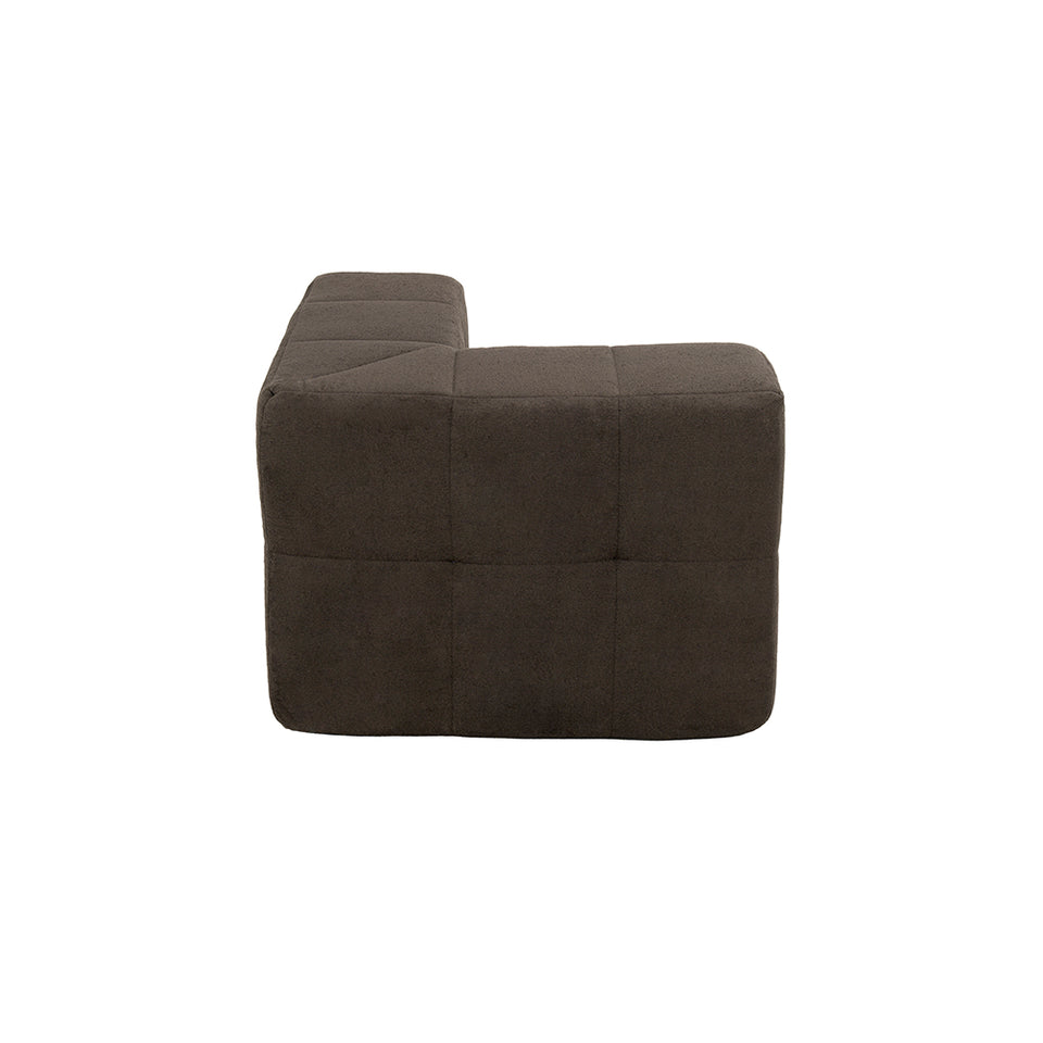 Sillón Módulo Esquinero 86cm Bouclé Kappesberg Chocolate